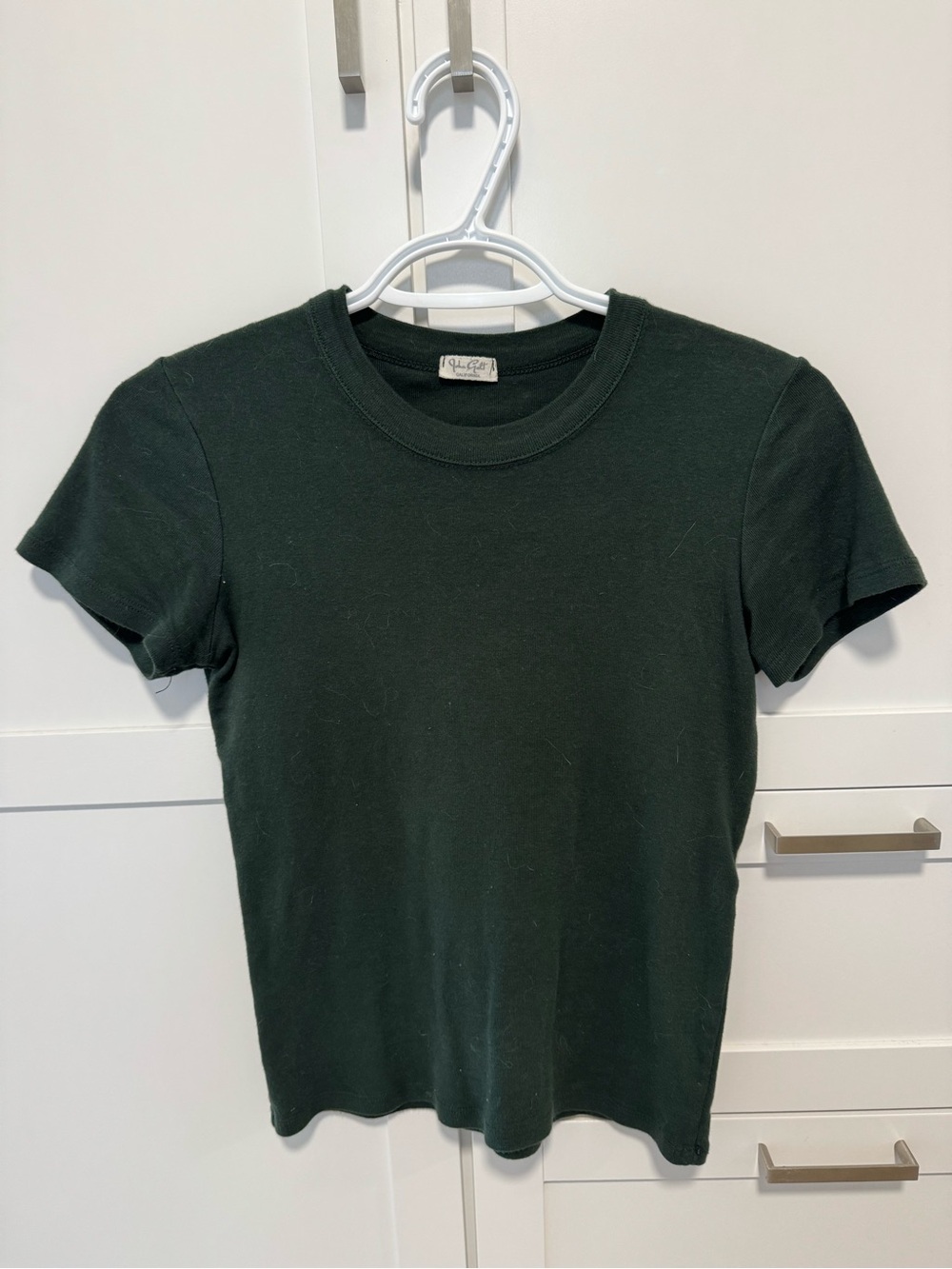 Brandy Melville Dark Green Short Sleeve Crewneck Tee